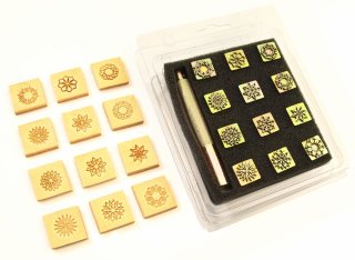 8163-00 Prgestempel Set 12 Stk. Floral Geometic