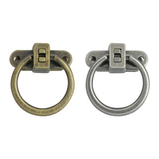 Taschenverschlu Ring Mittelalter altmessing