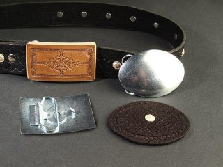 Gürtelschnalle Western Style - Oval & 3D Für Wechselgürtel Bis 4 Cm