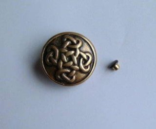 Zierniete Verzierung Concho 27mm Celtic Runen altmessing