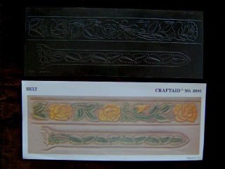 XSchablone Rosenmuster für 3-4 cm Gürtelbreite