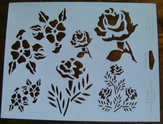 Malerschablone, Schablone Folie  Floral Blumen