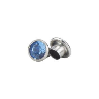 Schmuckstein, einsatz, blau, 7mm