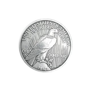 Eindollar Schraubconcho silberf. Eagle, Adler