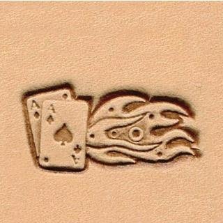 8559-00 Prgestempel, Herz-As, Flamme,