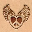 Prägestempel peace heart geflügeltes Herz Frieden