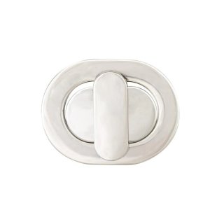 Taschenverschluss silber oval