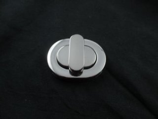 Taschenverschluss silber oval gro