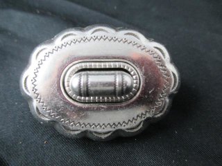 Taschenverschluss silber oval antik Western