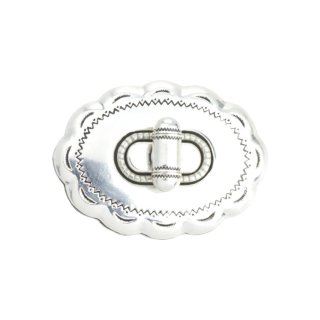 Taschenverschluss silber oval