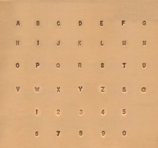8137-10 Buchstaben, Zahlen, @, & Set 1/8 3mm