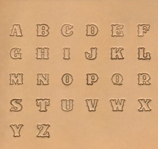 PUNZIEREISEN Set Alphabet 1/4 Punzierstempel Lederwerkzeug Buchstaben Armband MA 