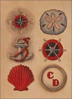 X Schablone nautische Symbole