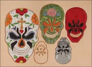 Schablone Skulls Totenkpfe