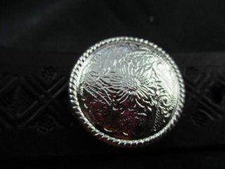 Concho silberfarben floral, Schraubconcho 19 mm