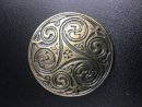 Zierniete Concho Celtic Triskele 47 mm altmessing groß