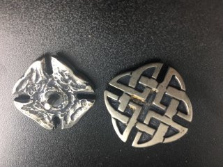 Zierniete Concho Celtic 26x26 mm altsilber