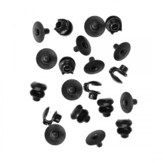 Lederhaken Schnürhaken schwarz 10er Pack 6mm Stahlblech