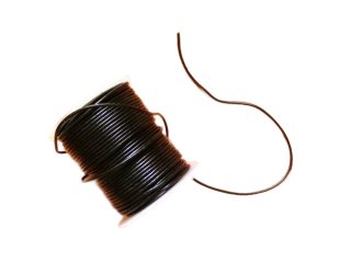 Lederriemchen rund 2 mm schwarz Rolle