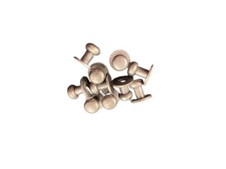 Knopfniete Button Stud altmessing 8 x 10 mm mit Schraube
