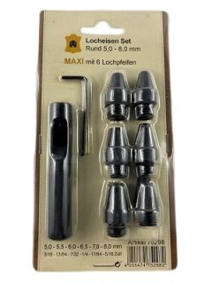 Locheisen Set 5 mm - 8 mm