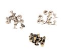 Knopfniete Button Stud nickel 7x8 mm mit Schraube