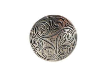 Zierniete Concho Celtic Triskele 47 mm altsilber groß