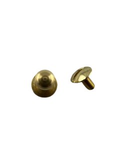 Knopfniete Button Stud messing 9,5x6mm mit Schraube