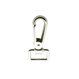 Karabinerhaken nickel modern 2 cm