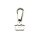 Karabinerhaken nickel modern 2 cm