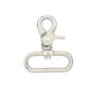 Karabinerhaken nickel modern 36mm 2er Pack